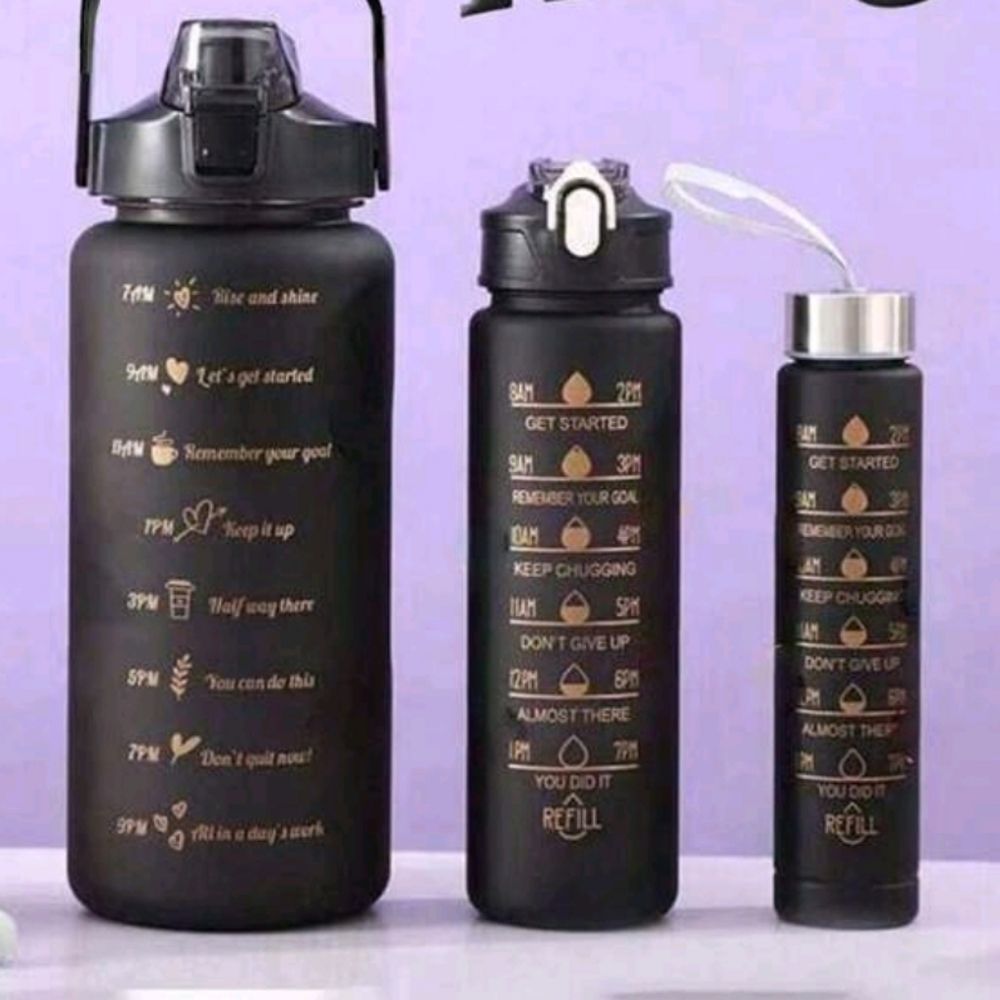 Three piece water bottle set new